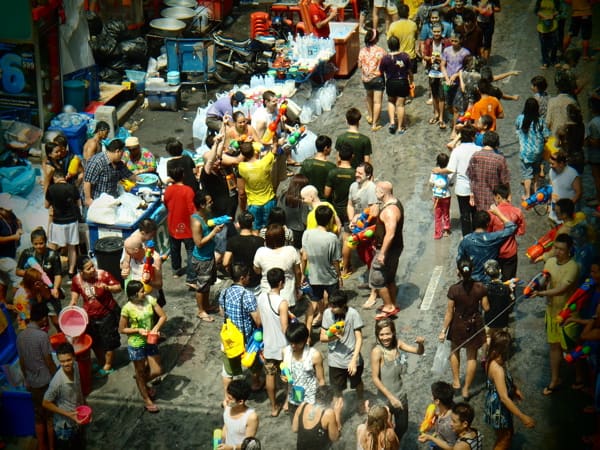 songkran - bangkok, thailand