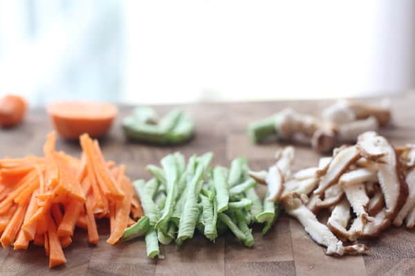 Ingredients for Vegetarian Baked Spring Rolls