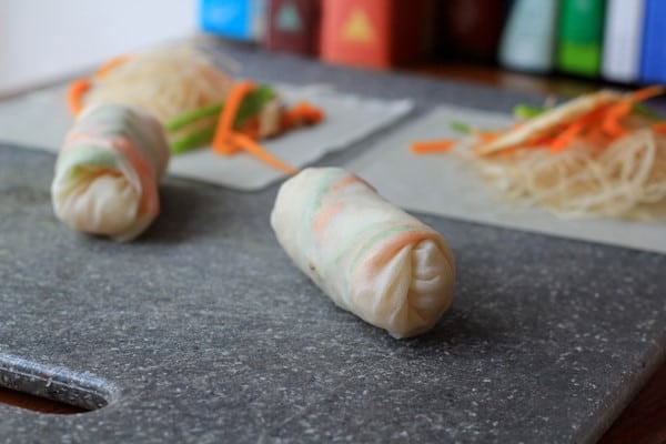 Ready to Bake Spring Rolls filled with veggies