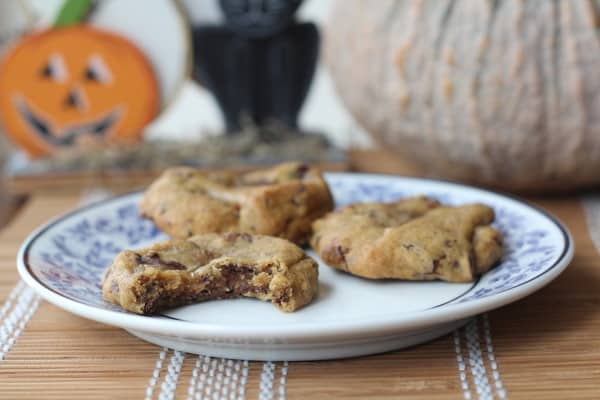 Chewy Pumpkin Chip Chocolate Cookies 